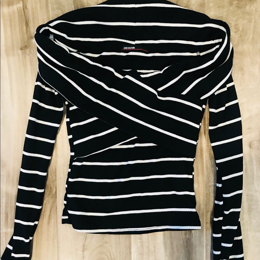 Black And White Tight Top
